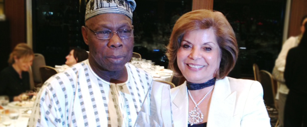 Mehri and President Obasanjo jointly received the 2012 Aspen Awards for Cultural Diplomacy